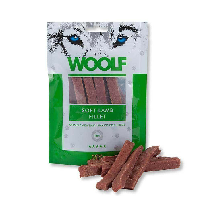 Woolf Soft Lamb Fillet treats for dogs can be purchased at The Pets Larder Natural Pet Shop