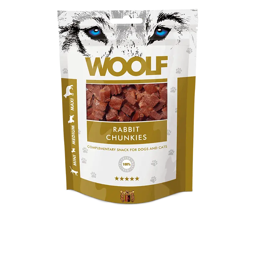 Woof Rabbit Chunkies | Natural treats for dogs.
