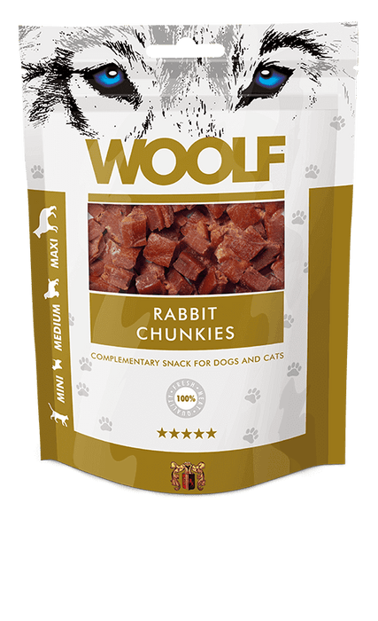 Woof Rabbit Chunkies | Natural treats for dogs.