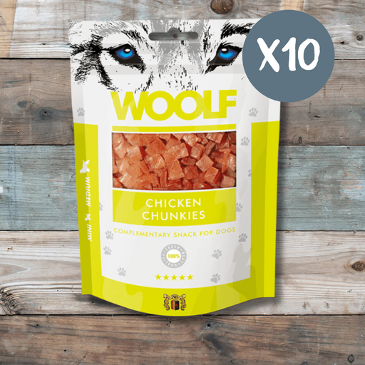 Woolf Soft Chicken Chunkies - Box of 10 - Natural Treats For Dogs
