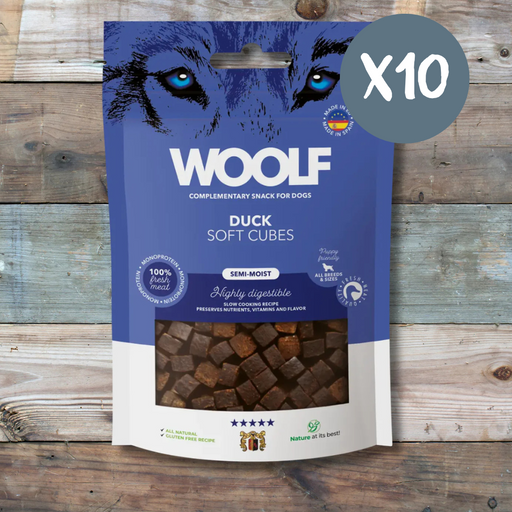 Woolf Soft Cubes Duck - Box of 10 - Natural Treats For Dogs