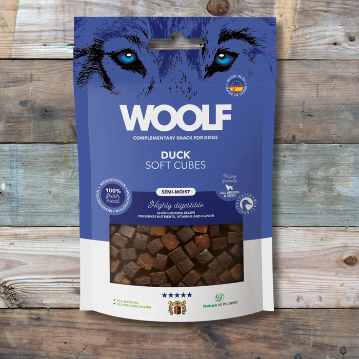 Woolf Soft Cubes - Duck | Natural Semi Moist Treats for Dogs