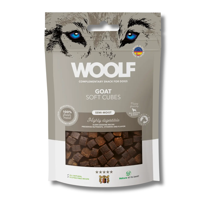 Woolf Soft Cubes - Goat | Natural Semi Moist Treats for Dogs