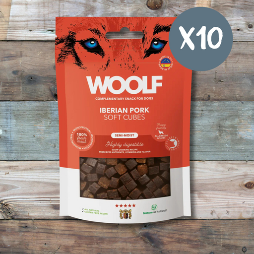 Woolf Soft Cubes Iberian Pork - Box of 10 - Natural Treats For Dogs