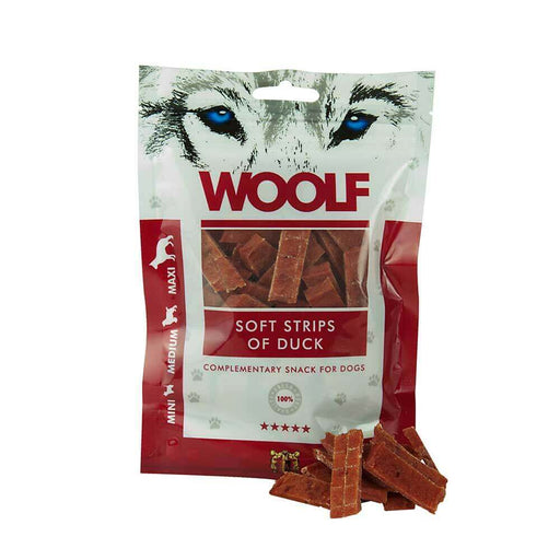 Woolf Soft Strips of Duck | Natural treats for dogs.