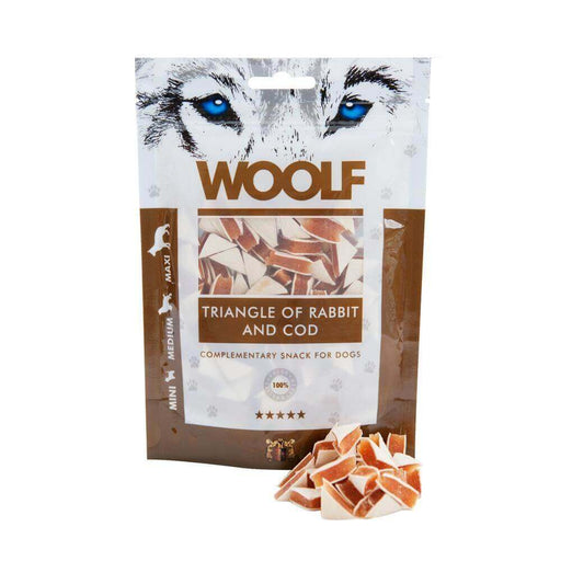 Woolf Triangle of Rabbit and Cod | Natural treats for dogs.