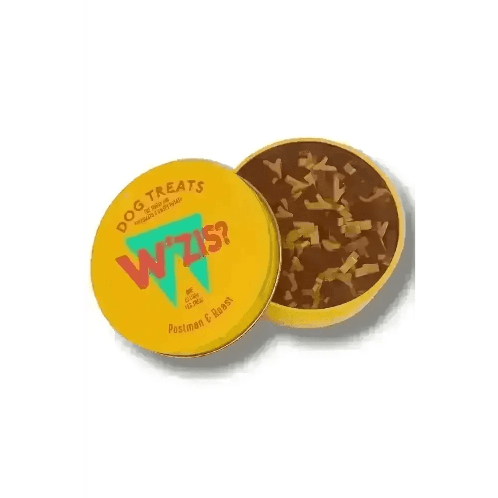 W’ZIS? Postman & Roast Tin of Plant-Based Treats Promoting Teeth Cleaning