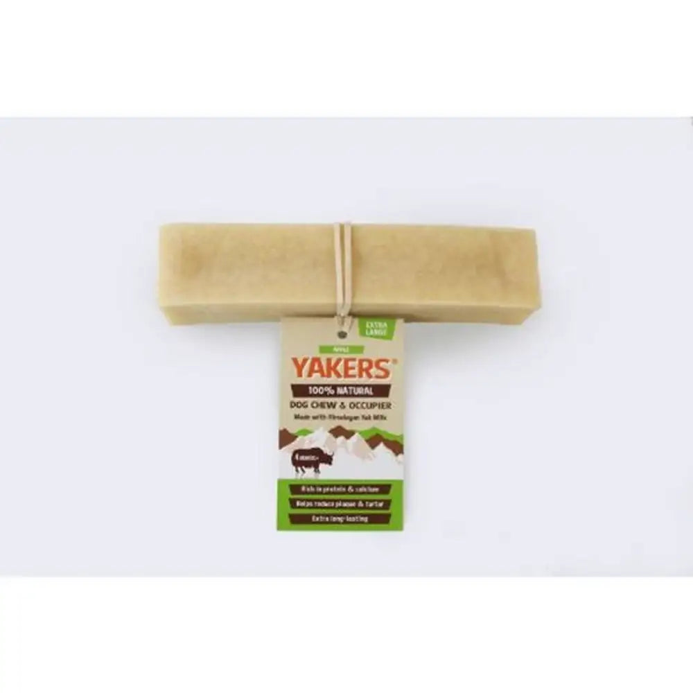 Yakers Apple Dog Chews: 100% yak cheese occupy stick in bamboo packaging