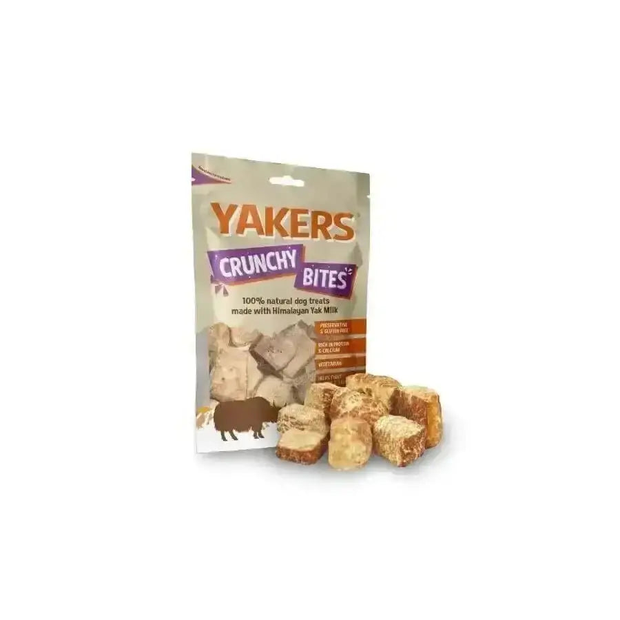 Yakers Crunchy Bites dog treats with 100% natural beef flavor, crunchy bites for dogs
