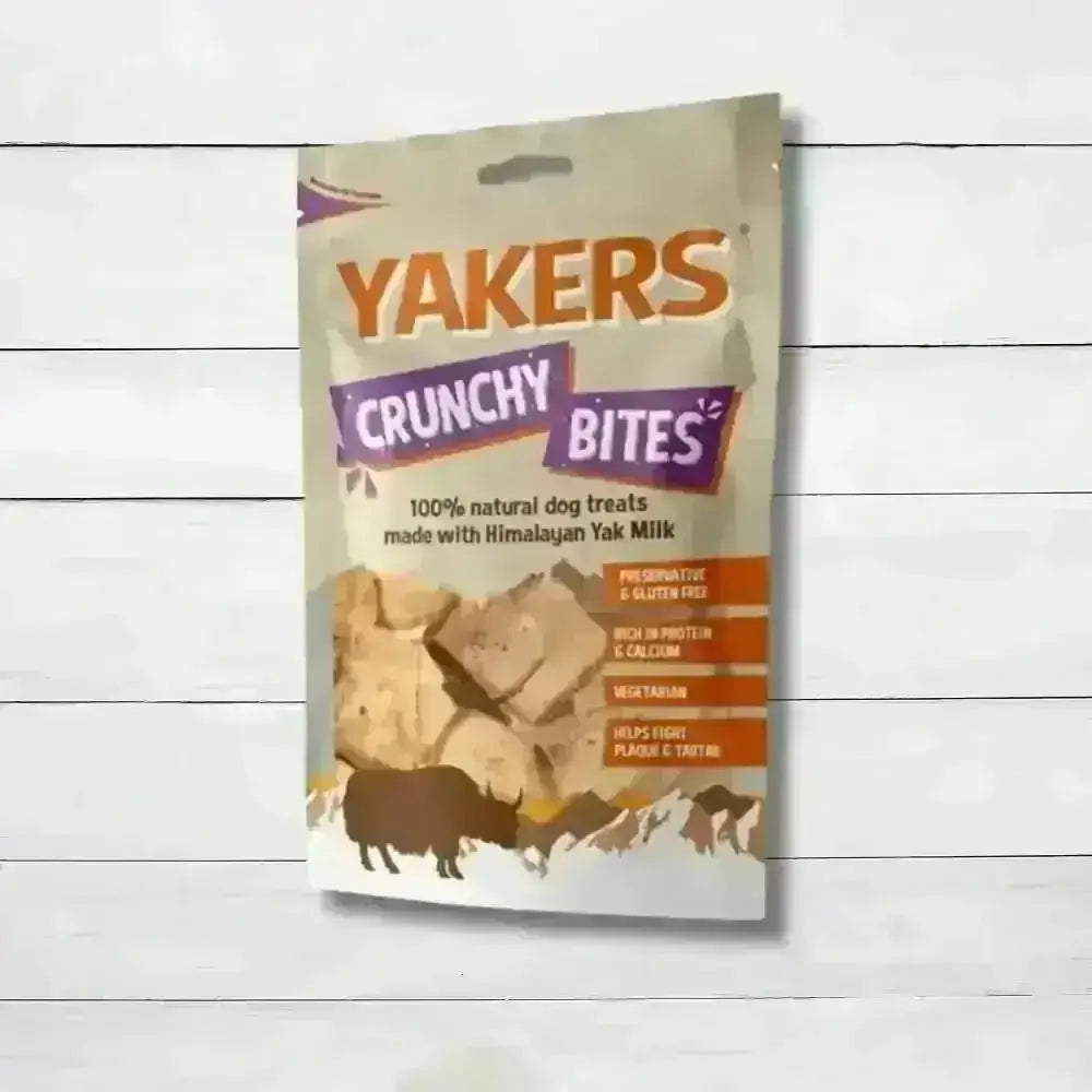 Yakers Crunchy Bites dog treats made with Himalayan Yak Milk, crunchy bites for dogs
