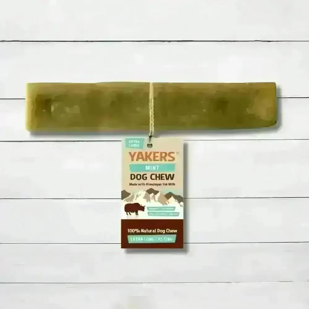 Yakers Mint Dog Chew made from 100% natural mint for long-lasting freshness