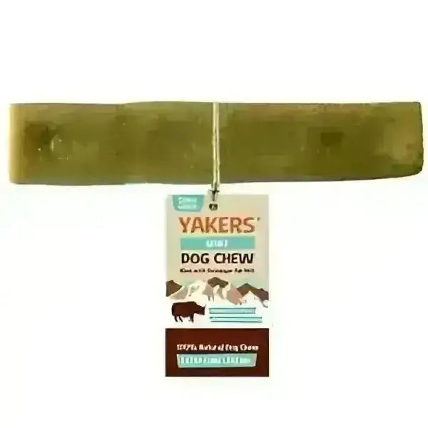 Yakers Mint Dog Chew with natural yak horn texture in green and brown tones