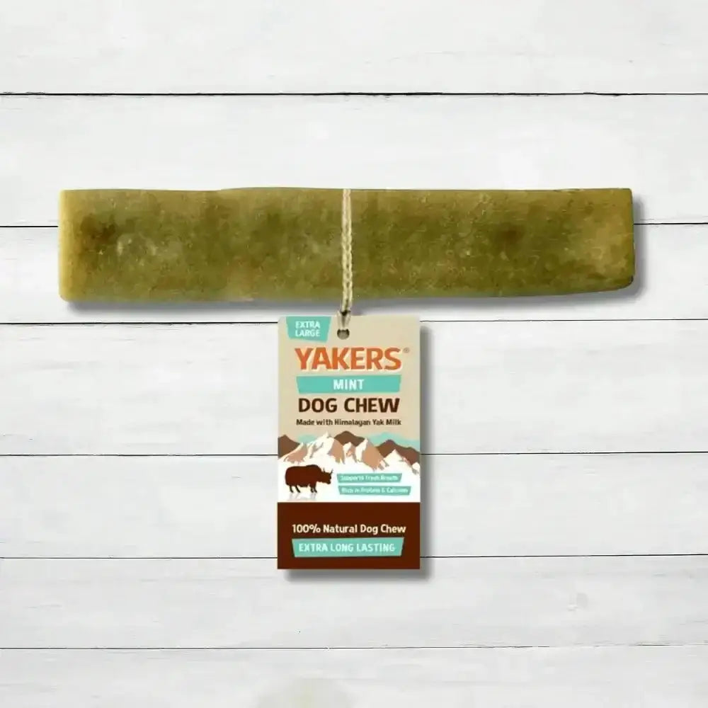 Yakers Mint Dog Chew made from 100% natural mint for long-lasting freshness