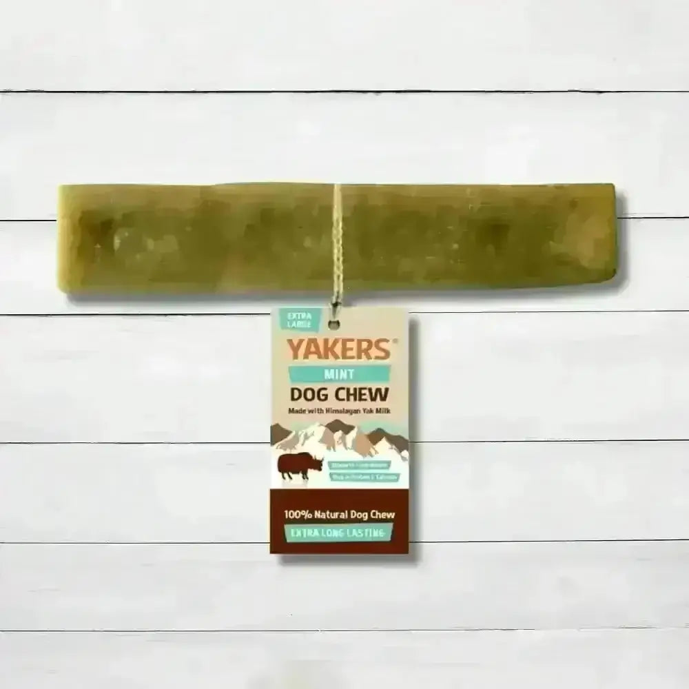 Yakers Mint Dog Chew made from 100% natural mint for long-lasting freshness