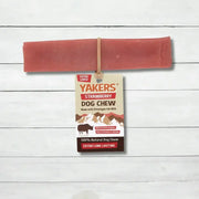 Yakers Strawberry Dog Chew in extra large size, natural strawberry dog treat for dogs