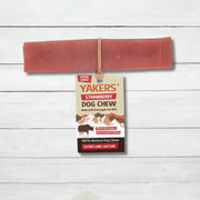 Yakers Strawberry Dog Chew in extra large size, natural strawberry dog treat for dogs