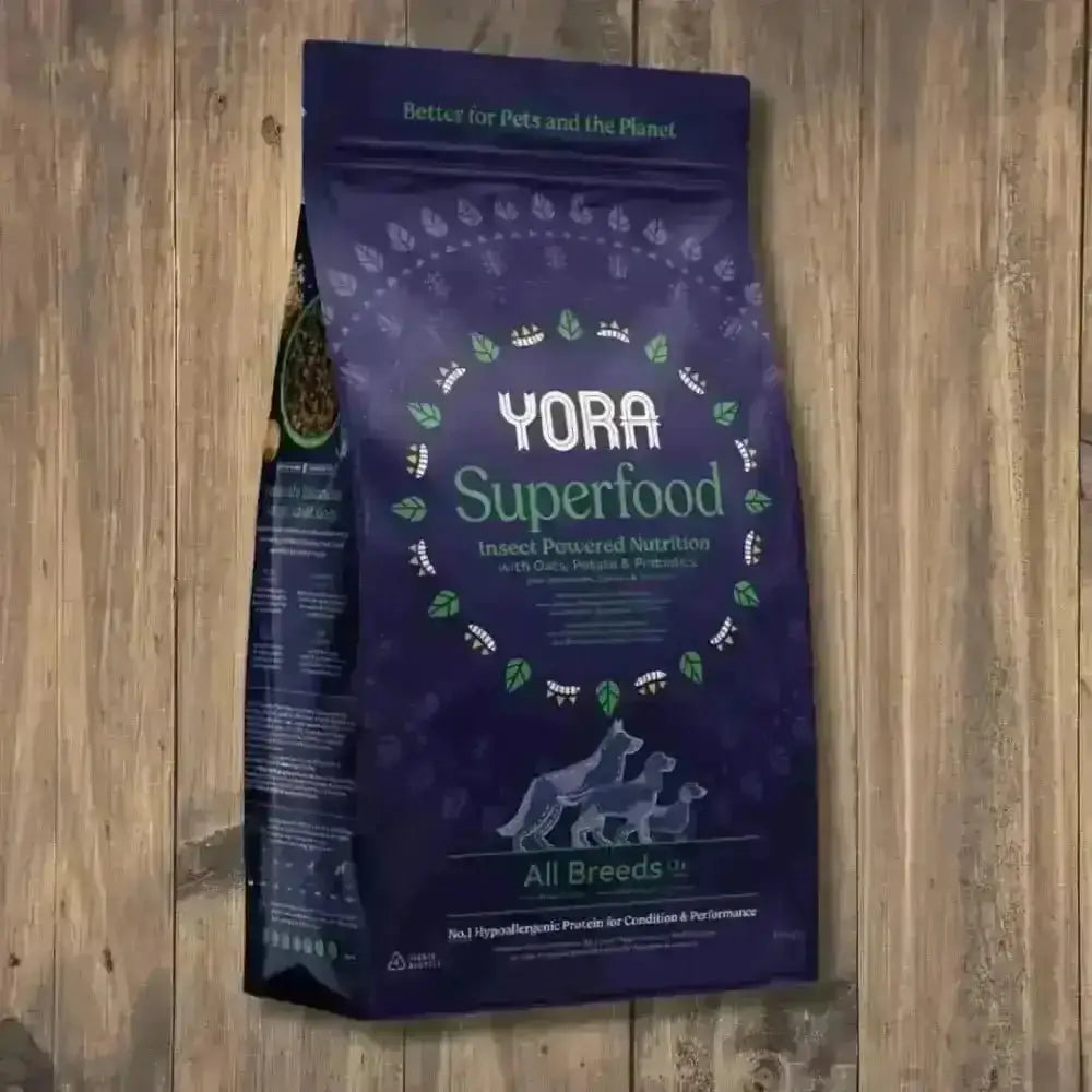 Yora Dog Adult All Breeds bag with grubs and Hermetia illucens larvae for healthy joints