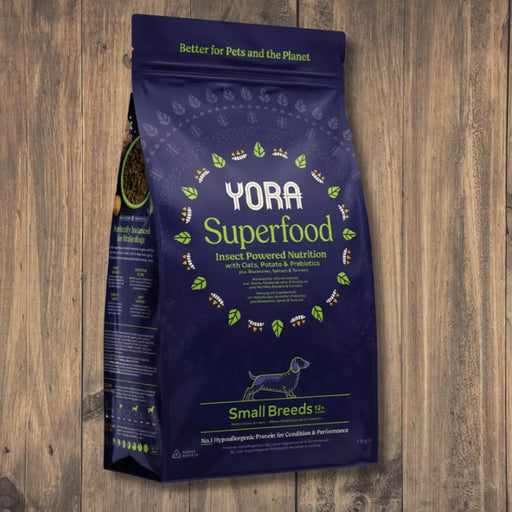 YORA Dog Adult Small Breed - Insect dog food. At The Pets Larder Natural Pet Shop.