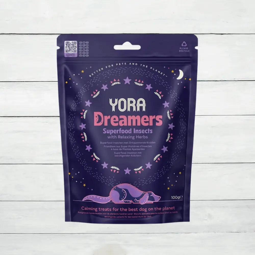 YORA Dog Dreamers 100g - Insect Dog Treats.