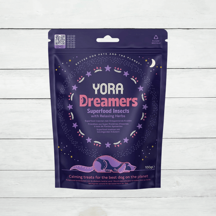 YORA Dog Dreamers 100g - Insect Dog Treats.