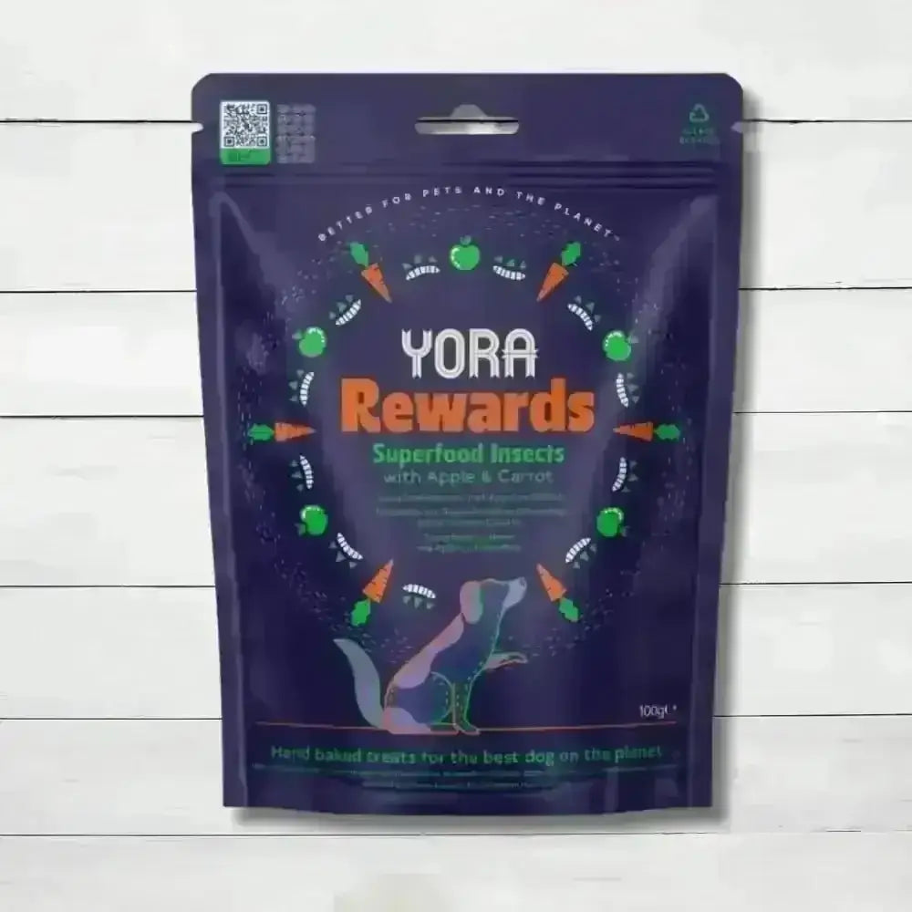 YORA Dog Rewards Carrot Apple 100g with hermetia illucens delicious soft-baked insect treats