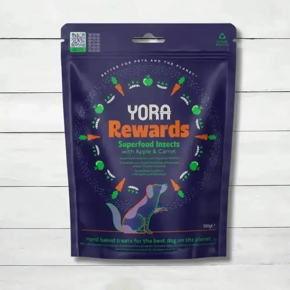 YORA Dog Rewards Carrot Apple 100g with hermetia illucens delicious soft-baked insect treats