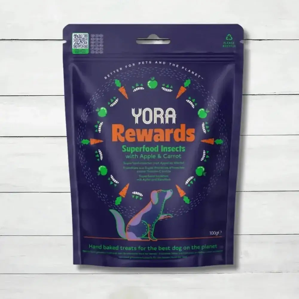 YORA Dog Rewards Carrot Apple 100g with hermetia illucens delicious soft-baked insect treats