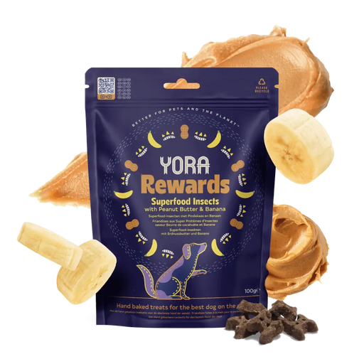 YORA Dog Rewards Peanut & Banana 100g
