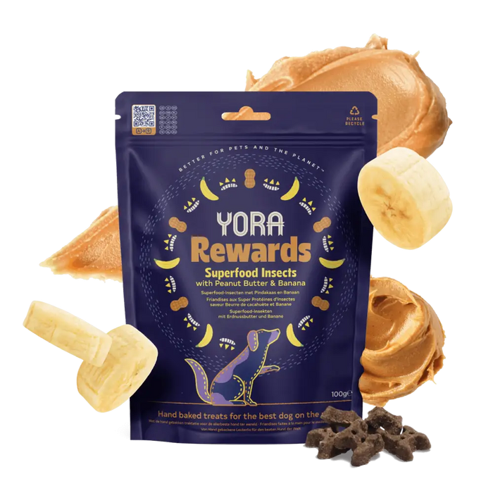 YORA Dog Rewards Peanut & Banana 100g