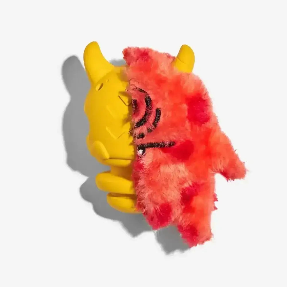 Zee.Dog Cyclops 2-in-1 super tough natural plush toy with polka dots