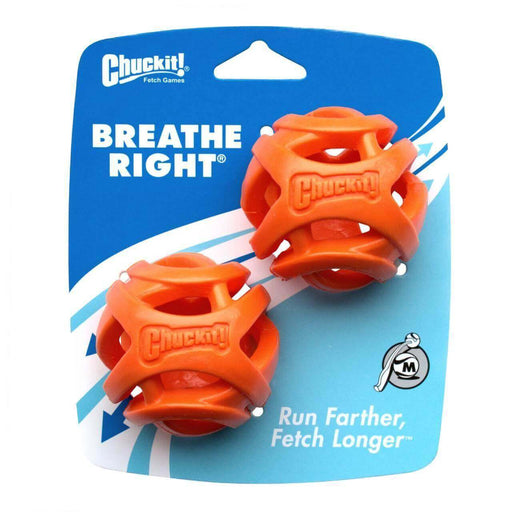 Chuckit! Breathe Right Fetch Ball - Medium Twin Pack Dog Toys Chuckit!