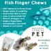 Fish Finger Chews 75g Dog Treats Natural Cornish Pet