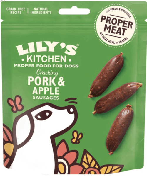 Lily's Kitchen Dog Cracking Pork & Apple Sausages 70g Dog Treats Lily's Kitchen