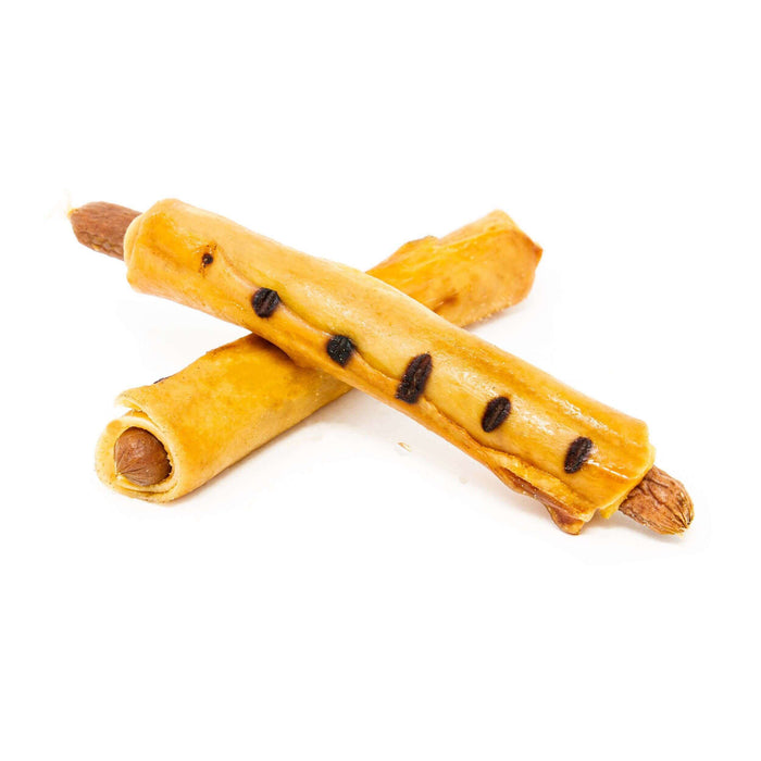 Natural pigs in blanket meat chew for dogs - A Natural Dog Chew Available At The Pets Larder Natural Pet Shop.