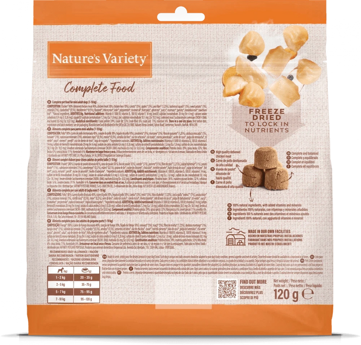 Nature's Variety Complete Freeze Dried Food - Chicken 120g Dog Food - Dry Natures Variety